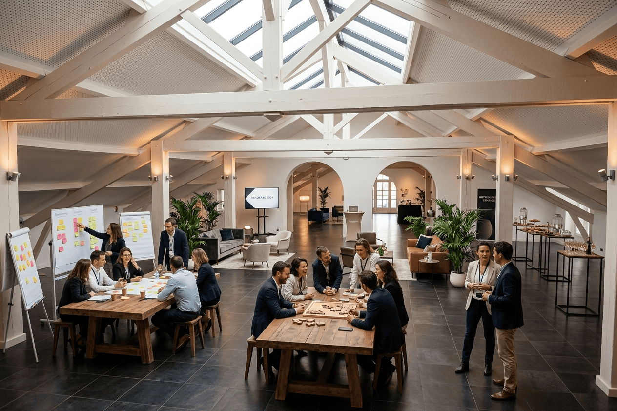 Atelier workshop dans la salle des vignes