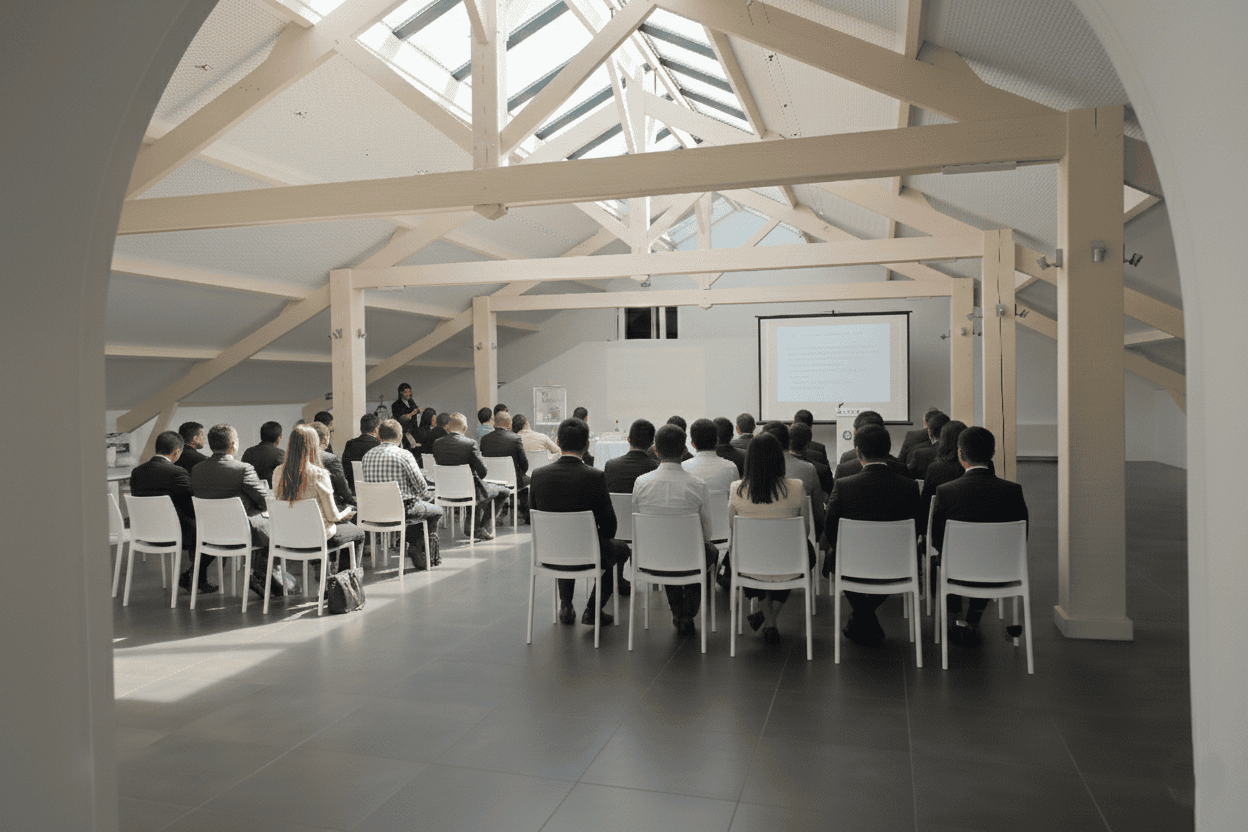 Séminaire 100 personnes dans la salle des vignes