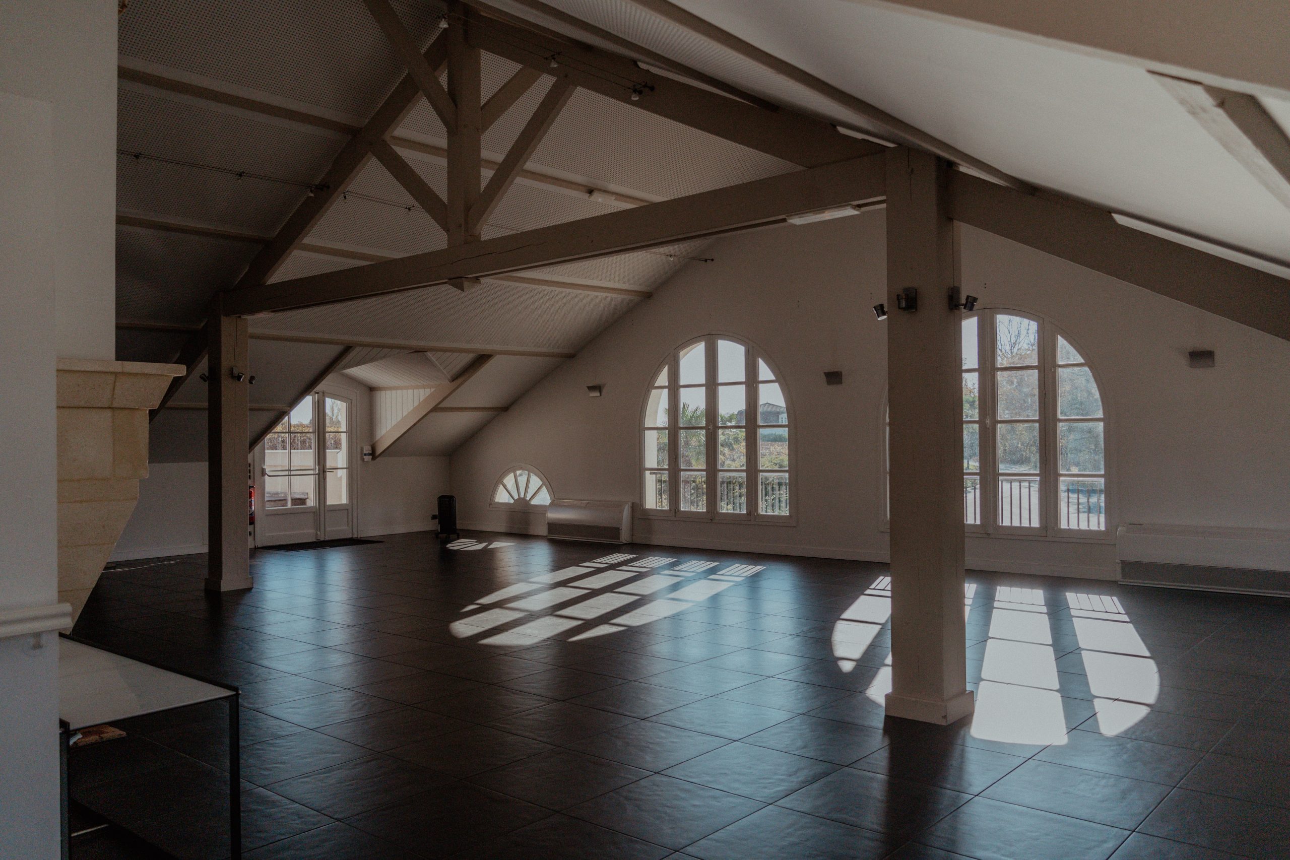 Salle du parc et sa terrasse panoramique sur les vignes et le parc du Château