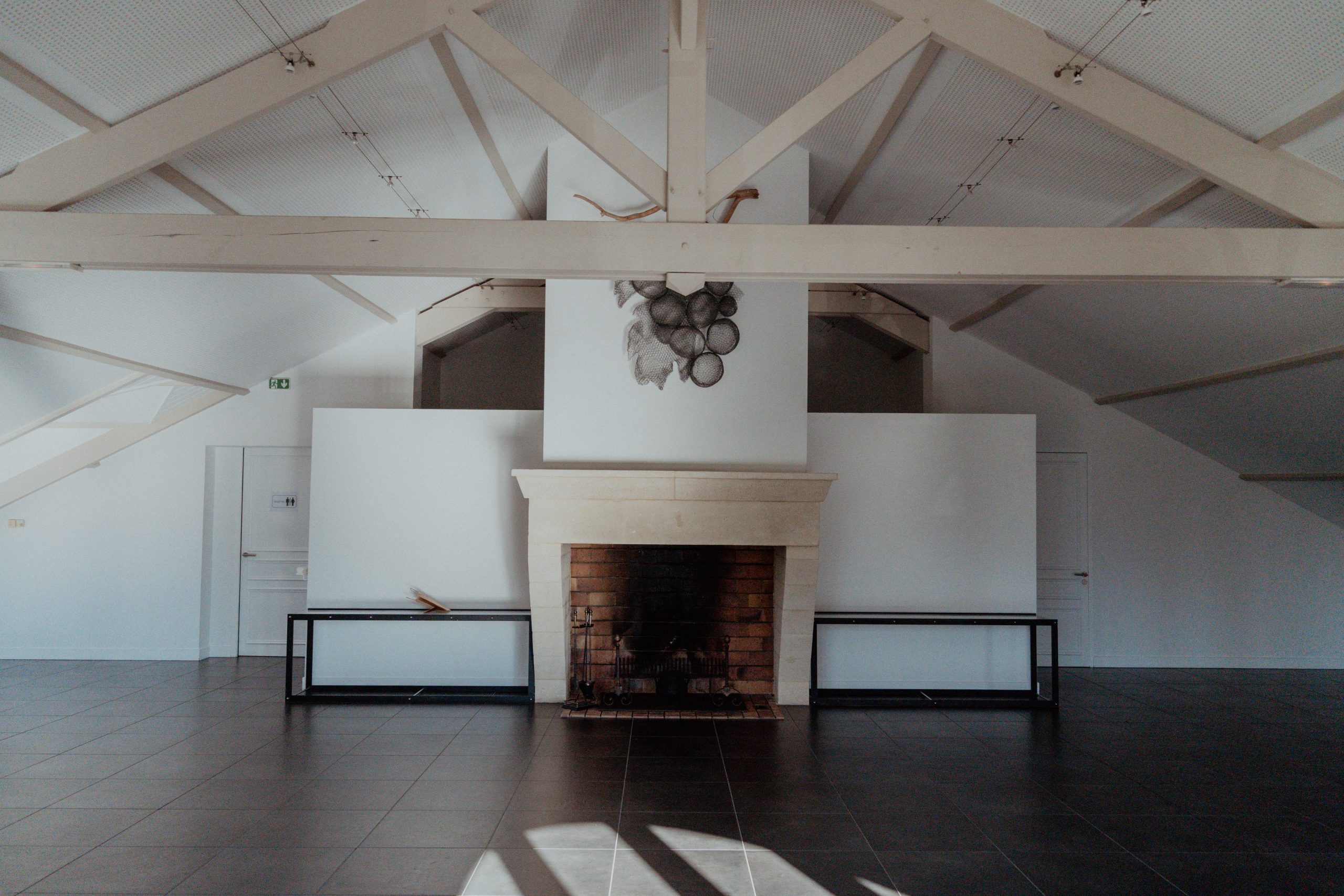 Salle du parc et sa cheminée