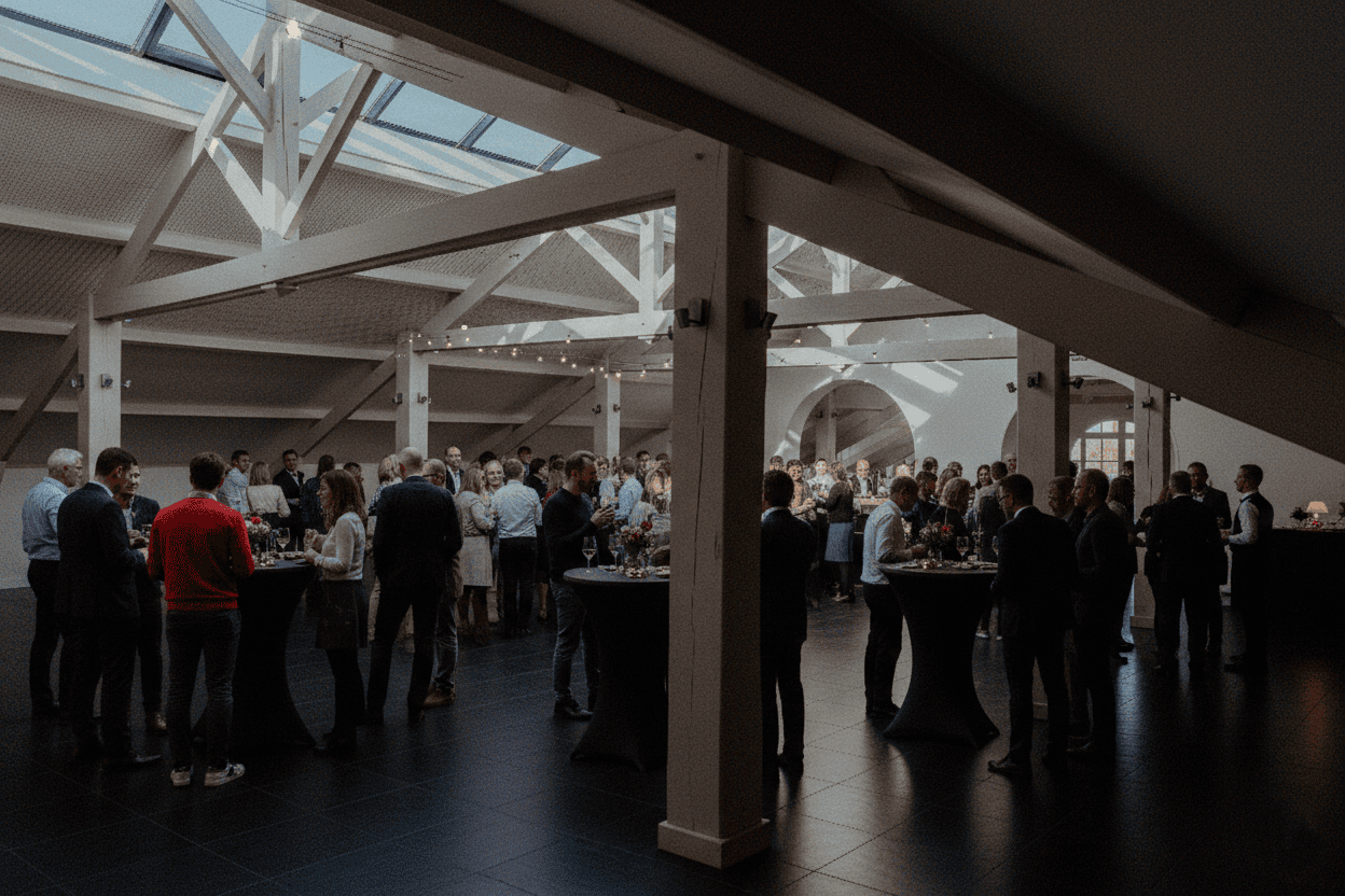 Cocktail professionnel dans la salle des vignes